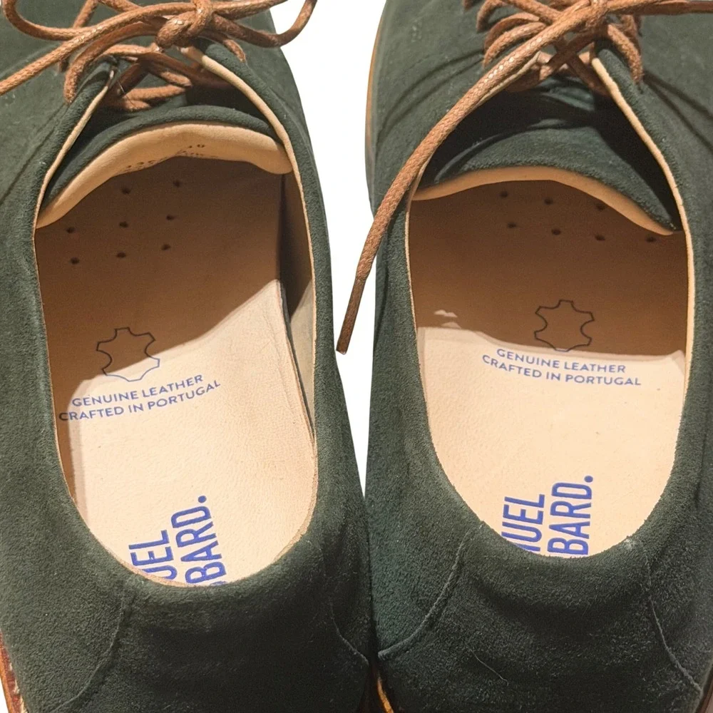 Samuel Hubbard Oxford Shoes Womens 7 Green Suede Hubbard Dreams Minimalist